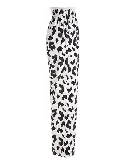 Fashion Floral Column Street And Casual Pants