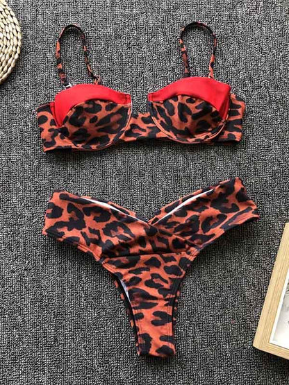Balconette Leopard Bikini Set