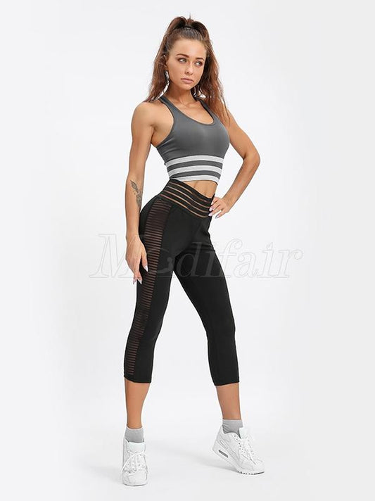 Side Fish Shredding Mesh Leggings