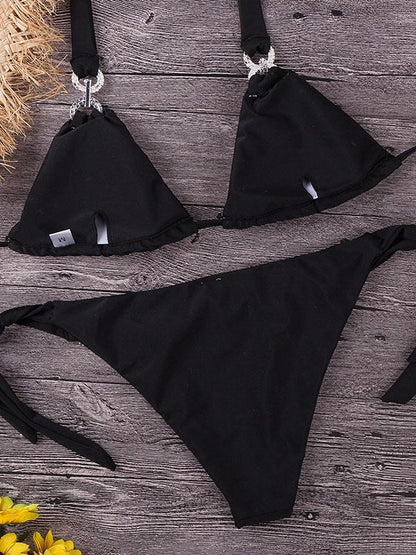 Sexy Rhinstone Bandage Bikinis Swimwear