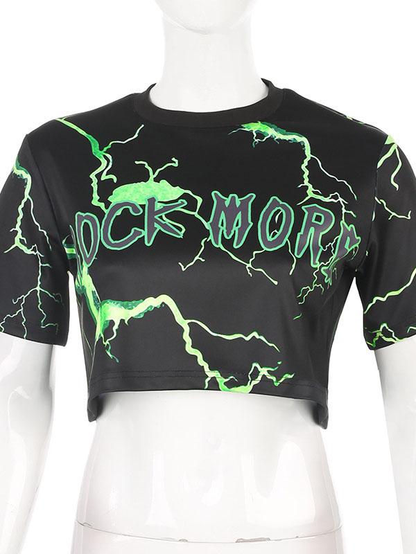 Fashion Leisure Printed Short T-Shirt