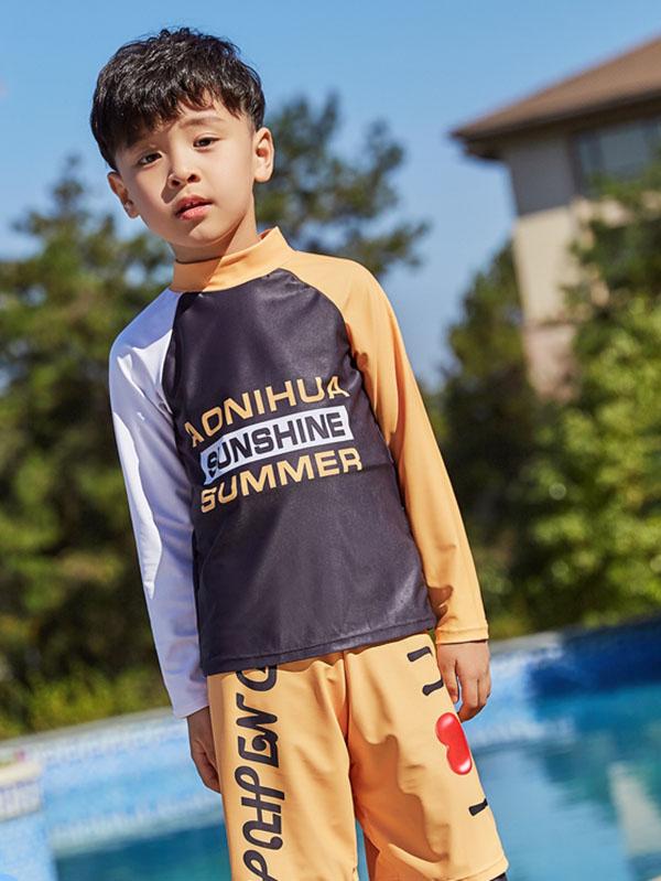 AONIHUA Orange Little Boy Swimwear