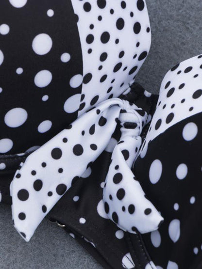 Plus Size Polka-Dot Bikini Set