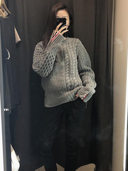 SPLIT-JOINT KNITTING LOOSE SWEATER