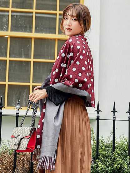 CUTE POLKA PRINTED SCARVES