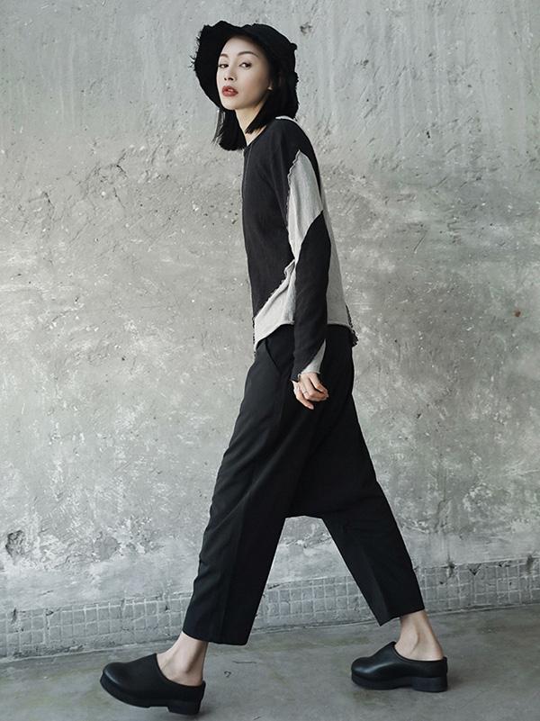 Light Split-joint Harem Pants