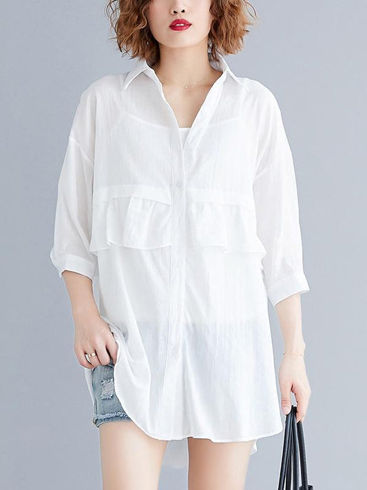 Loose Stringy Selvedge Light Blouse Shirt