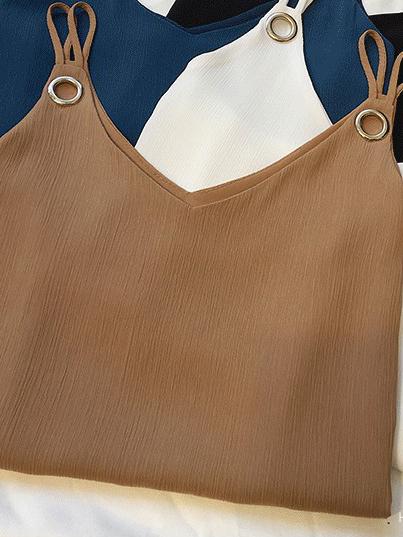 Chiffon Solid Sleeveless Vest