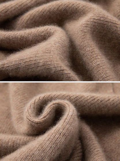 Simple 6 Colors V-Neck Long Sleeves Wool Knitting Sweater