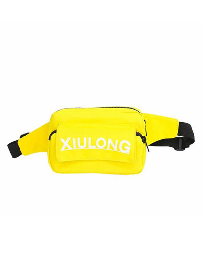 Letter  Zip Sporty Waist-Bags