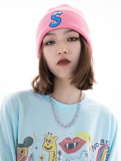 Original Round-Neck Cartoon Printed Loose T-Shirts Tops