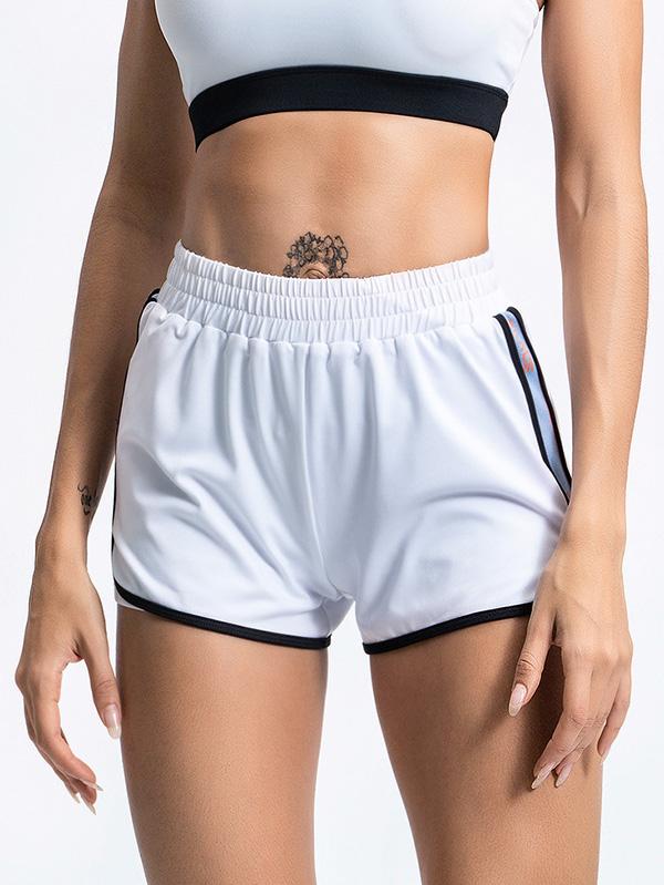 Contrast Color Printed Breathable Sports Shorts