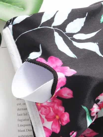Floral Printed Bandage Bikinis Swimwear