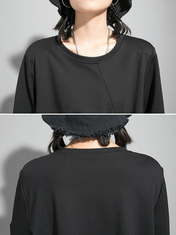 Original Irregularity Solid T-Shirts Tops