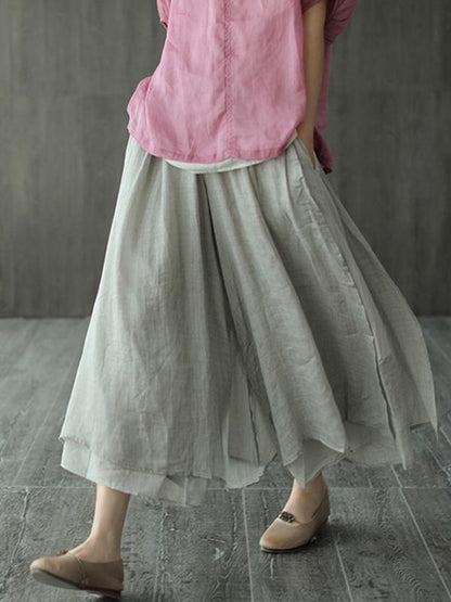 Casual Solid Column Pants Bottoms