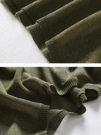 Casual Solid Light Maturity Knitwear