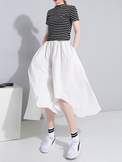 Loose Cotton Irregular Skirt