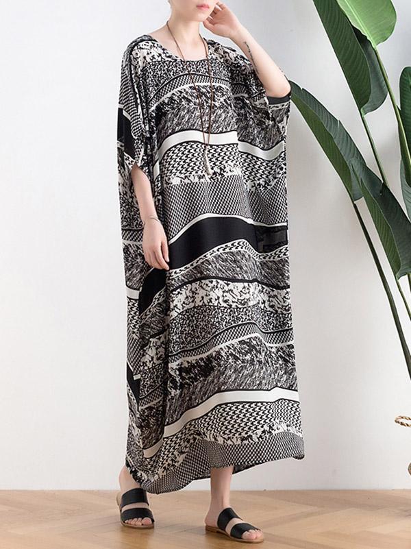 Original Printed Round-Neck Dress