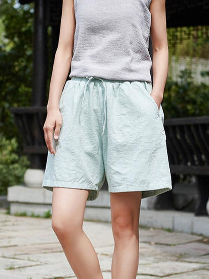 Solid Wide Leg Shorts