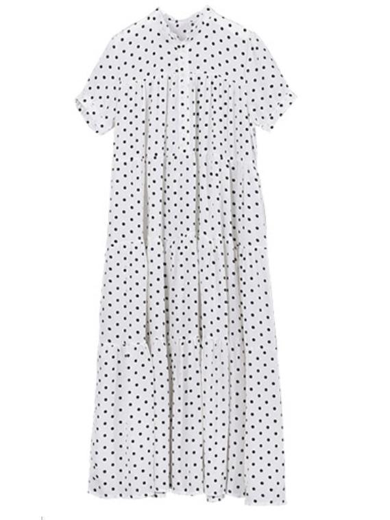 Loose Polka-dot A-line Long Dress