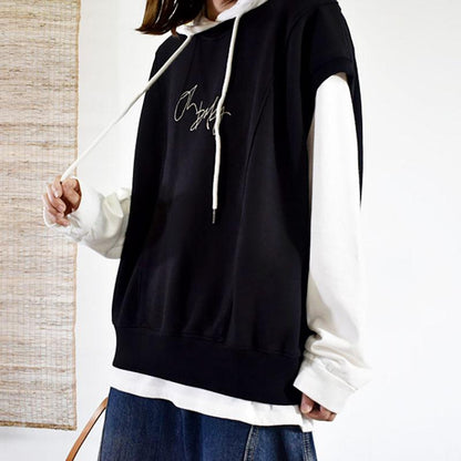 Buykud O-Neck Embroidered Plant Pullover Casual Waistcoat