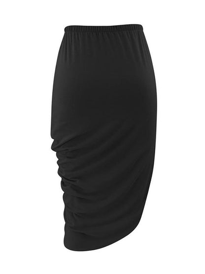 Wrap Cropped Solid Color Skirts