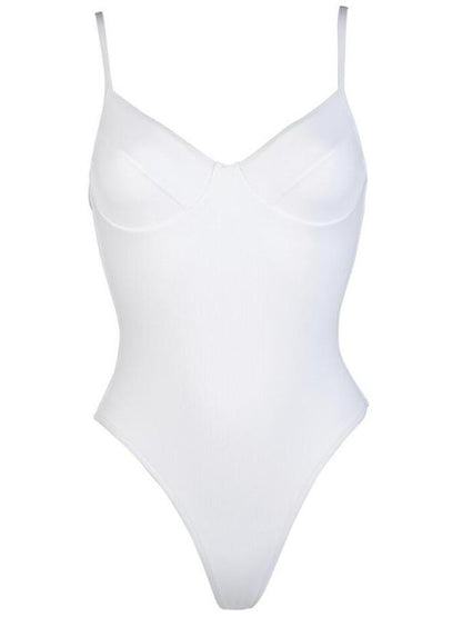 Sexy Spaghetti-Neck One-Piece Swimwear