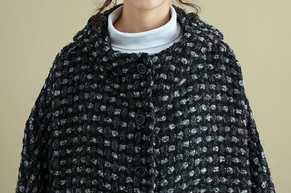 Women Autumn Winter Hoodies Single Breasted Long Sleeve Pockets Irregular Coat