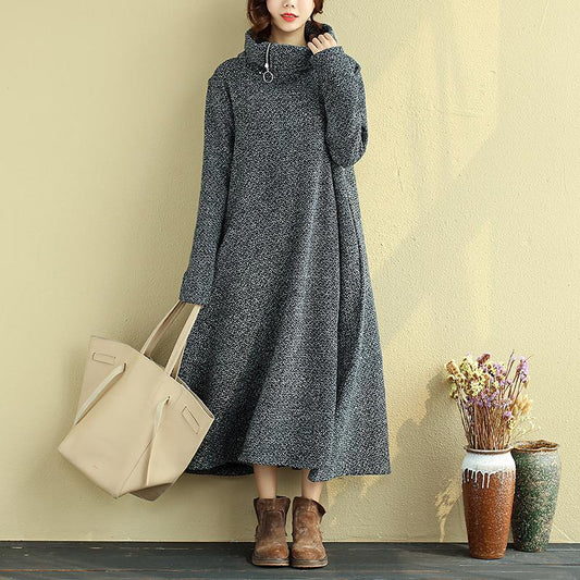Winter Loose Turtleneck Casual Dress For Women