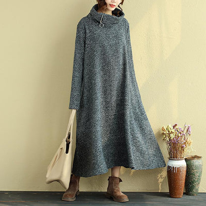 Winter Loose Turtleneck Casual Dress For Women