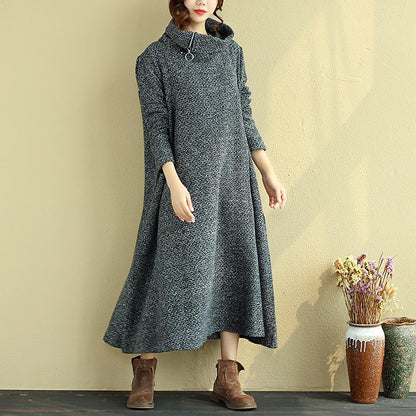 Winter Loose Turtleneck Casual Dress For Women