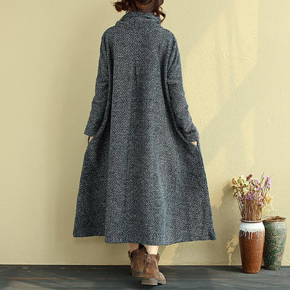 Winter Loose Turtleneck Casual Dress For Women