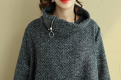 Winter Loose Turtleneck Casual Dress For Women