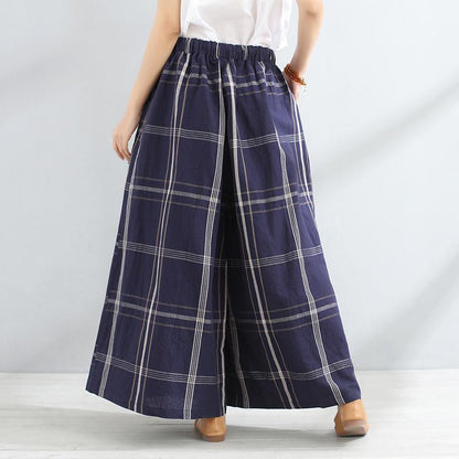 Loose Spring Autumn Women Stripe Wide Leg Pants