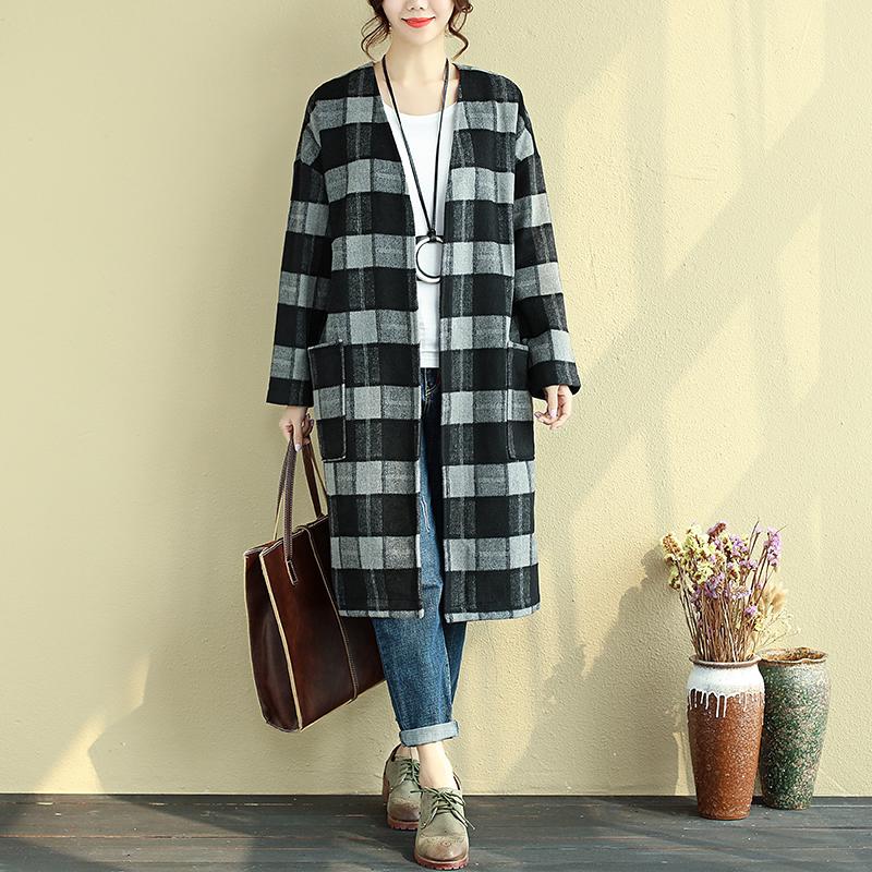Winter Loose Lattice Casual Thin Coat For Women