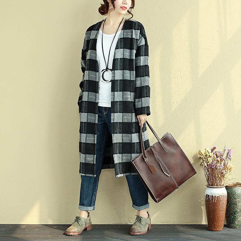 Winter Loose Lattice Casual Thin Coat For Women