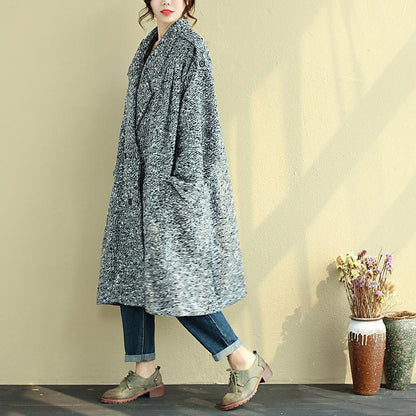 Winter Loose Double Breasted Overcoat For Women