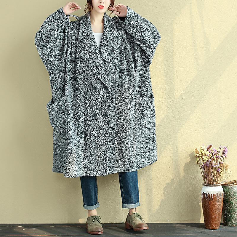Winter Loose Double Breasted Overcoat For Women