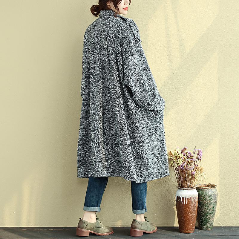 Winter Loose Double Breasted Overcoat For Women