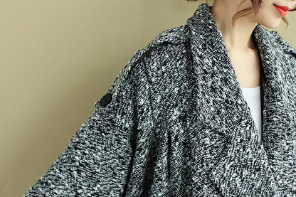 Winter Loose Double Breasted Overcoat For Women