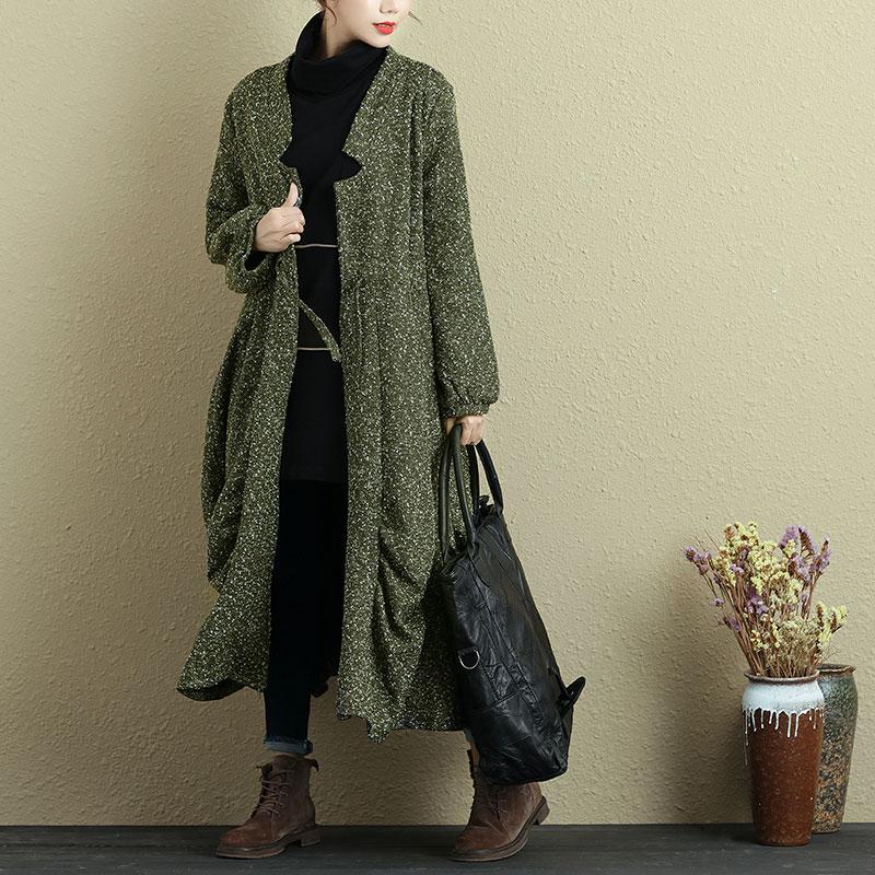 Loose Women Lacing Long Sleeve Pleated Casual Coat
