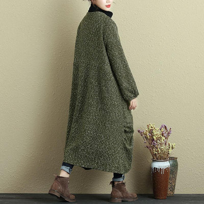 Loose Women Lacing Long Sleeve Pleated Casual Coat