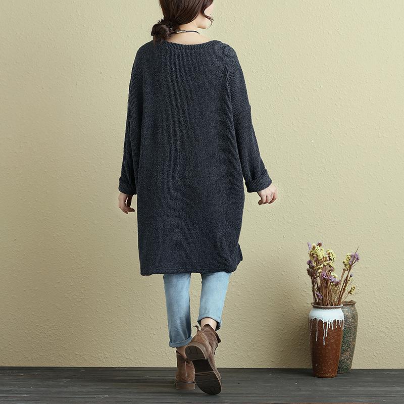 Autumn Round Neck Long Sleeve Woolen Women Sweater Shirt