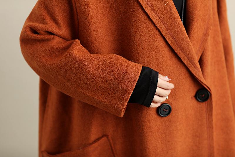 Women's Loose Woolen Coat Winter Long Overcoat