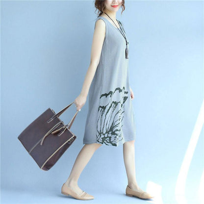Women Retro Casual Slim Slip Dress