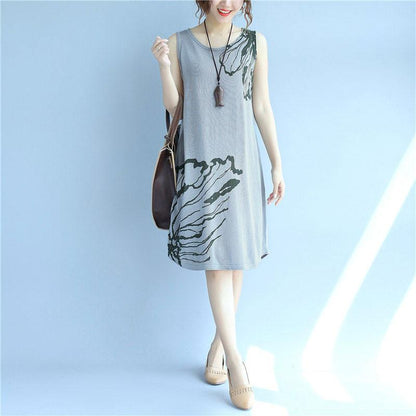 Women Retro Casual Slim Slip Dress