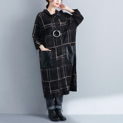 Mock Neck Three Quarter Sleeve Lattice Women Loose Dress
