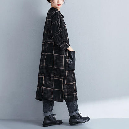 Mock Neck Three Quarter Sleeve Women Loose Dress