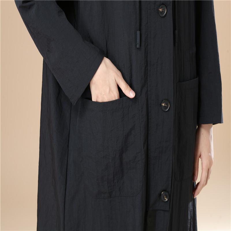 Gray Long Sleeves Hoodie Women Split Elastic Band Shirt