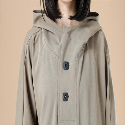 Leisure Women Autumn Long Sleeves Khaki Hoodie Shirt